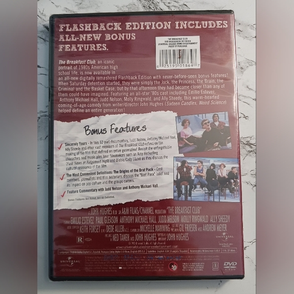 The Breakfast Club (Flashback Edition) DVD Plus Bonus T Shirt Size M - Picture 5 of 12